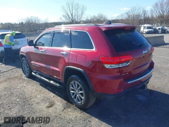 2014 Jeep Grand Cherokee Limited with VIN 1C4RJFBG3EC378918, listed as a IAAI auction lot 41903277 with 137,516 mi miles. Bid and sale history available at carsss.com. Image 3.
