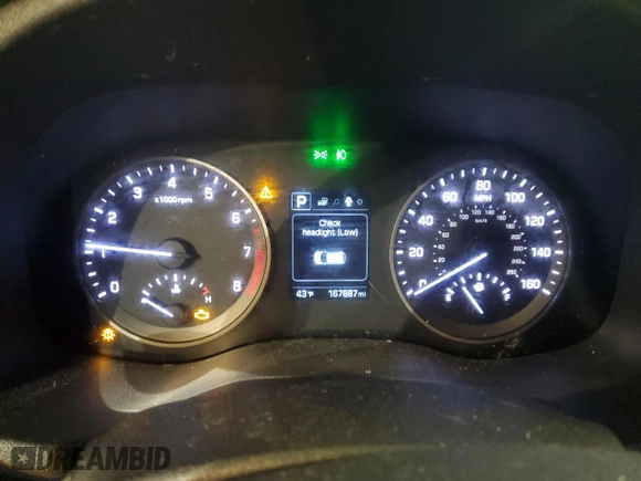 2016 Hyundai Tucson Eco with VIN KM8J3CA23GU040682, listed as a Copart auction lot 46780785 with 167,887 mi miles and Salvage Title. Bid and sale history available at carsss.com. Image 9.
