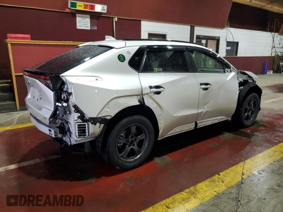 2023 Toyota bZ4X XLE with VIN JTMABACA0PA025591, listed as a Copart auction lot 53805205 with 47,238 mi miles and Salvage title. Bid and sale history available at DreamBid. Image 3.