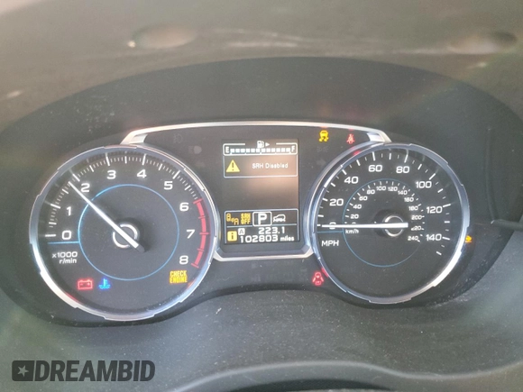 2017 Subaru Forester Touring with VIN JF2SJATC2HH416423, listed as a Copart auction lot 60541835 with 102,803 mi miles and Salvage title. Bid and sale history available at DreamBid. Image 9.
