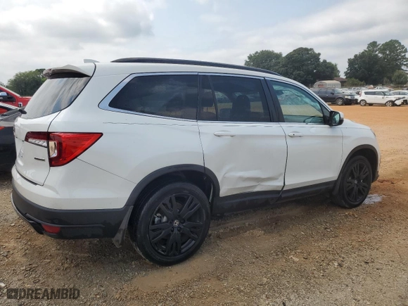2021 Honda Pilot Special Edition with VIN 5FNYF5H25MB023883, listed as a Copart auction lot 66728034 with 37,479 mi miles and Salvage Title. Bid and sale history available at carsss.com. Image 3.