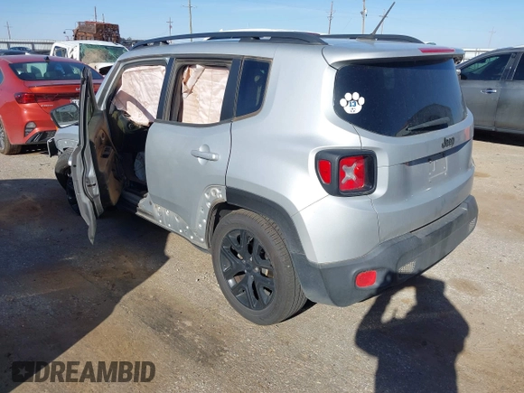 2017 Jeep Renegade Latitude with VIN ZACCJABB0HPG46904, listed as a IAAI auction lot 41844524 with Not Provided miles. Bid and sale history available at carsss.com. Image 3.