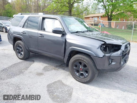 2021 Toyota 4Runner SR5 with VIN JTEMU5JR8M5855842, listed as a IAAI auction lot 42016331 with 87,455 mi miles and . Bid and sale history available at DreamBid. Image 1.
