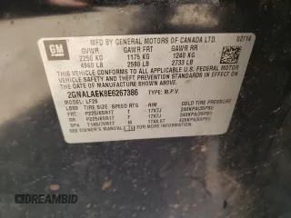 2014 Chevrolet Equinox LS with VIN 2GNALAEK8E6267386, listed as a Copart auction lot 50578825 with 182,900 mi miles and Salvage Title. Bid and sale history available at carsss.com. Image 13.