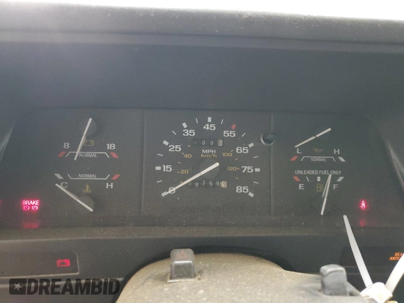 1991 Ford Ranger with VIN 1FTCR10A7MUD28922, listed as a Copart auction lot 87198864 with 98,759 mi miles and Salvage Title. Bid and sale history available at carsss.com. Image 9.
