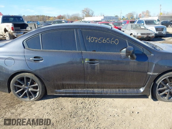 2018 Subaru WRX Premium with VIN JF1VA1C67J8801669, listed as a IAAI auction lot 40756560 with 107,472 mi miles. Bid and sale history available at carsss.com. Image 13.