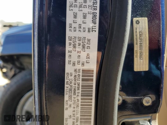 2013 Jeep Patriot Latitude with VIN 1C4NJPFB8DD192657, listed as a Copart auction lot 46593715 with 153,999 mi miles and Salvage Title. Bid and sale history available at carsss.com. Image 16.