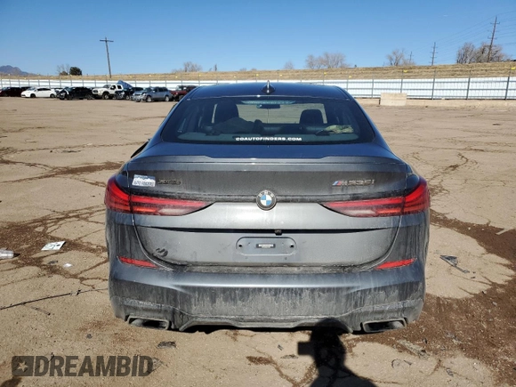 2020 BMW 2 Series M235i xDrive with VIN WBA13AL08L7F58414, listed as a Copart auction lot 42387115 with 60,835 mi miles and Salvage Title. Bid and sale history available at carsss.com. Image 6.