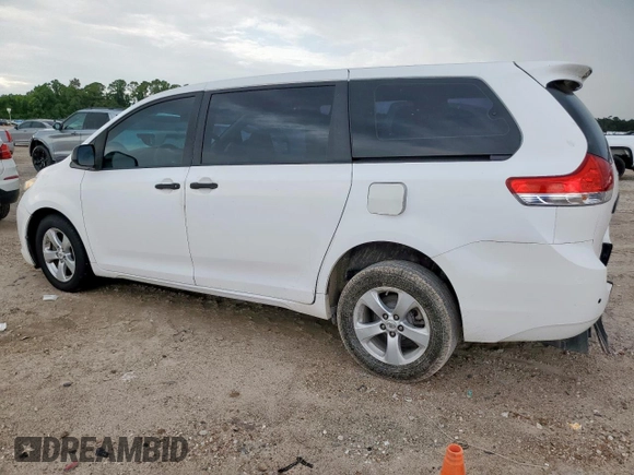 2011 Toyota Sienna with VIN 5TDZK3DC8BS026322, listed as a Copart auction lot 63670155 with Not provided miles and Salvage title. Bid and sale history available at DreamBid. Image 2.