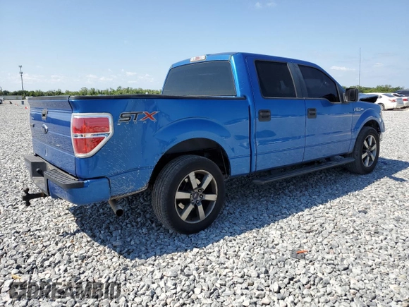 2014 Ford F-150 XL with VIN 1FTEW1CM9EKG29714, listed as a Copart auction lot 53316465 with 216,443 mi miles and Salvage Title. Bid and sale history available at carsss.com. Image 3.