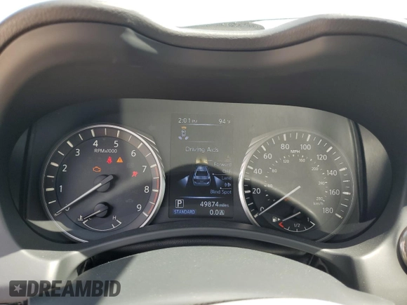 2021 Infiniti Q50 Red Sport 400 with VIN JN1FV7DP2MM850371, listed as a Copart auction lot 73762964 with 49,874 mi miles and Salvage Title. Bid and sale history available at DreamBid. Image 9.
