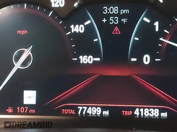 2019 BMW 5 Series 540i xDrive with VIN WBAJE7C53KWW12941, listed as a IAAI auction lot 41016611 with 77,499 mi miles and . Bid and sale history available at DreamBid. Image 7.