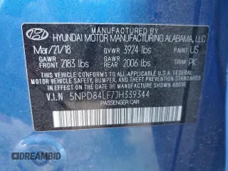 2018 Hyundai Elantra SEL with VIN 5NPD84LF7JH339344, listed as a Copart auction lot 83004364 with 96,800 mi miles and Salvage Title. Bid and sale history available at DreamBid. Image 14.