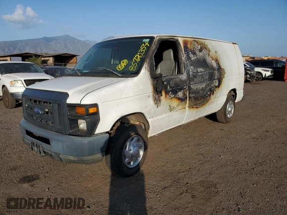 2013 Ford Econoline Cargo Commercial with VIN 1FTNE1EW6DDA13974, listed as a Copart auction lot 85720354 with 167,406 mi miles and Salvage title. Bid and sale history available at DreamBid. Image 1.