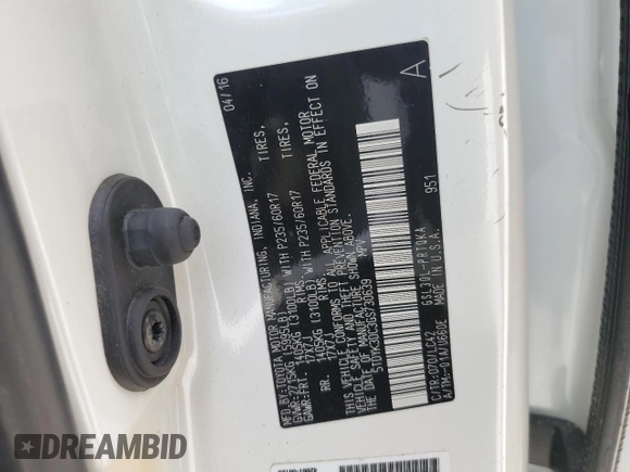 2016 Toyota Sienna XLE with VIN 5TDYK3DC3GS730639, listed as a Copart auction lot 57379935 with 105,323 mi miles and Salvage title. Bid and sale history available at DreamBid. Image 13.