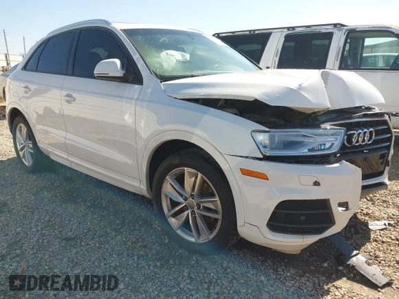 2017 Audi Q3 Premium with VIN WA1BCCFS3HR006676, listed as a IAAI auction lot 41586016 with 73,461 mi miles and . Bid and sale history available at DreamBid. Image 1.
