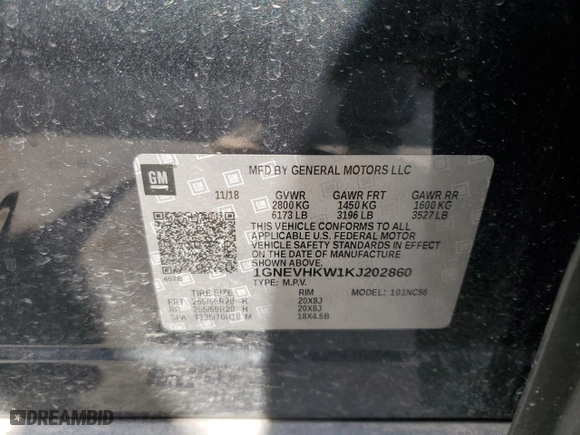 2019 Chevrolet Traverse LT Leather with VIN 1GNEVHKW1KJ202860, listed as a Copart auction lot 54431074 with 77,451 mi miles and Salvage Title. Bid and sale history available at carsss.com. Image 13.