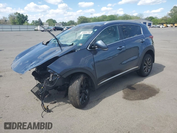 2018 Kia Sportage EX z VIN KNDPNCAC7J7442678, wystawiony jako Copart lot #55504735 z przebiegiem Nie podano mil oraz Szkoda całkowita • Salvage title. Historia ofert i sprzedaży dostępna na DreamBid. Obrazek 1.