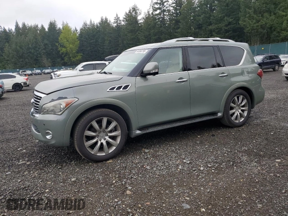 2012 Infiniti QX56 7-passenger z VIN JN8AZ2NE6C9021661, wystawiony jako Copart lot #54956795 z przebiegiem 106 037 mil mil oraz Tytuł czysty. Historia ofert i sprzedaży dostępna na DreamBid. Obrazek 1.