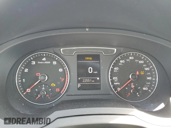 2017 Audi Q3 Premium with VIN WA1ECCFS3HR017738, listed as a Copart auction lot 48962775 with 22,551 mi miles and Salvage Title. Bid and sale history available at carsss.com. Image 9.