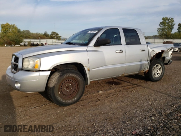 2006 Dodge Dakota SLT with VIN 1D7HW48N46S641521, listed as a Copart auction lot 71381094 with 202,208 mi miles and Salvage Title. Bid and sale history available at DreamBid. Image 1.