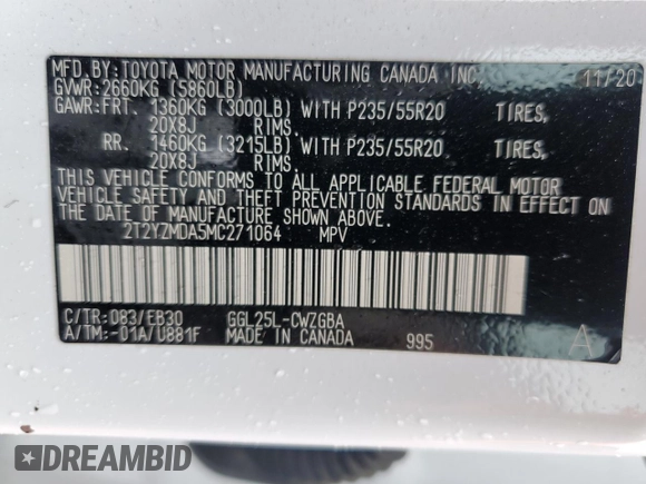 2021 Lexus RX with VIN 2T2YZMDA5MC271064, listed as a Copart auction lot 48997285 with 14,180 mi miles and Salvage Title. Bid and sale history available at carsss.com. Image 14.