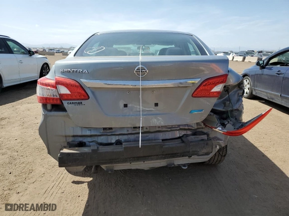 2013 Nissan Sentra SV with VIN 3N1AB7AP4DL671007, listed as a Copart auction lot 52369225 with 104,613 mi miles and Salvage Title. Bid and sale history available at carsss.com. Image 6.