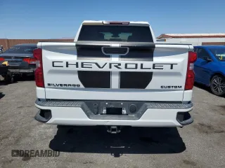 2022 Chevrolet Silverado 1500 Custom with VIN 1GCPABEK3NZ535764, listed as a Copart auction lot 53721735 with Not Provided miles and Salvage Title. Bid and sale history available at DreamBid. Image 6.