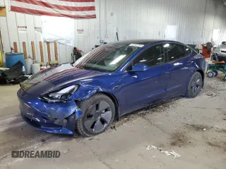 2021 Tesla Model 3 Long Range with VIN 5YJ3E1EB6MF902352, listed as a Copart auction lot 52257095 with 41,213 mi miles and Salvage Title. Bid and sale history available at DreamBid. Image 1.