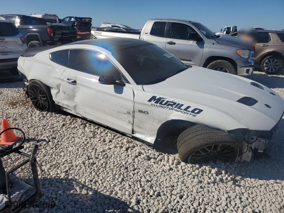 2022 Ford Mustang GT with VIN 1FA6P8CF8N5108404, listed as a Copart auction lot 80749204 with 0 mi miles and Salvage Title. Bid and sale history available at carsss.com. Image 4.