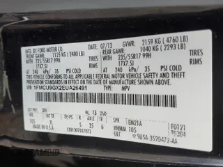 2014 Ford Escape SE with VIN 1FMCU9GX2EUA26491, listed as a Copart auction lot 43094275 with 129,174 mi miles and Clean Title. Bid and sale history available at DreamBid. Image 13.