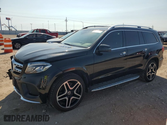 2017 Mercedes-Benz GLS 550 with VIN 4JGDF7DE1HA977583, listed as a Copart auction lot 69698854 with 35,832 mi miles and Salvage Title. Bid and sale history available at DreamBid. Image 1.