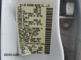 2004 Nissan Xterra XE z VIN 5N1ED28Y94C650106, wystawiony jako Copart lot #86811994 z przebiegiem 89 454 mil mil oraz Szkody całkowita. Historia ofert i sprzedaży dostępna na DreamBid. Obrazek 13.