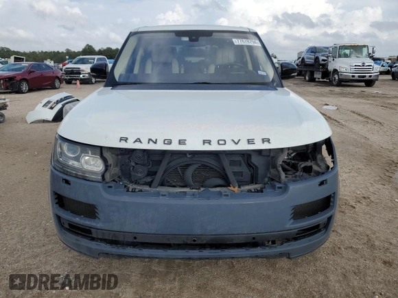 2016 Land Rover Range Rover with VIN SALGW3EF7GA296739, listed as a Copart auction lot 77678794 with 58,193 mi miles and Salvage title. Bid and sale history available at DreamBid. Image 5.