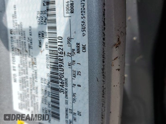 2018 Ford Fusion SE with VIN 3FA6P0LU9JR162110, listed as a Copart auction lot 49335823 with 153,111 mi miles and . Bid and sale history available at DreamBid. Image 13.