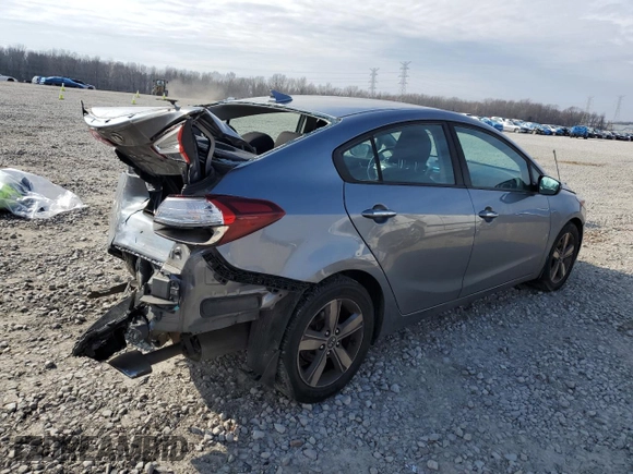 2018 Kia Forte LX with VIN 3KPFL4A70JE267121, listed as a Copart auction lot 44352465 with 158,442 mi miles and Salvage Title. Bid and sale history available at carsss.com. Image 3.