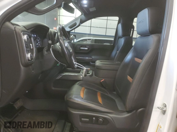 2021 GMC Sierra 1500 AT4 with VIN 3GTP9EEL1MG452089, listed as a Copart auction lot 50997965 with 48,557 mi miles and Salvage title. Bid and sale history available at DreamBid. Image 7.