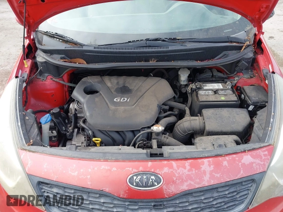 2013 Kia Rio LX with VIN KNADM4A38D6110543, listed as a IAAI auction lot 42068435 with 163,523 mi miles. Bid and sale history available at carsss.com. Image 10.