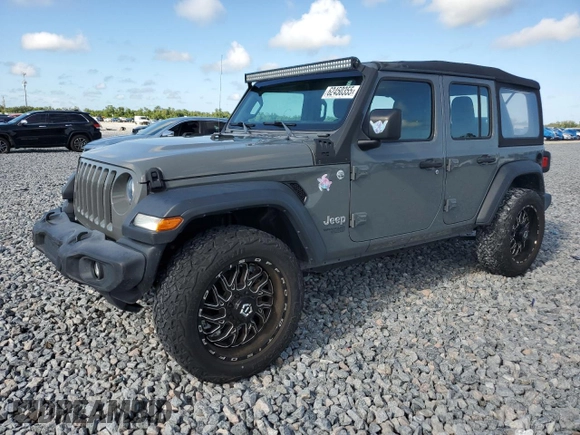 2019 Jeep Wrangler Unlimited Sport with VIN 1C4HJXDG6KW690966, listed as a Copart auction lot 62450355 with 55,576 mi miles and Salvage title. Bid and sale history available at DreamBid. Image 1.