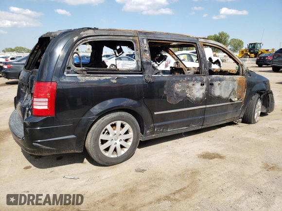 2010 Chrysler Town & Country Touring Plus with VIN 2A4RR8DX8AR361044, listed as a Copart auction lot 48940705 with Not Provided miles and Salvage Title. Bid and sale history available at DreamBid. Image 3.