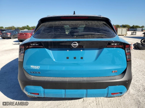 2025 Nissan Kicks SR with VIN 3N8AP6DA3SL311003, listed as a Copart auction lot 83018884 with 409 mi miles and Salvage Title. Bid and sale history available at carsss.com. Image 6.
