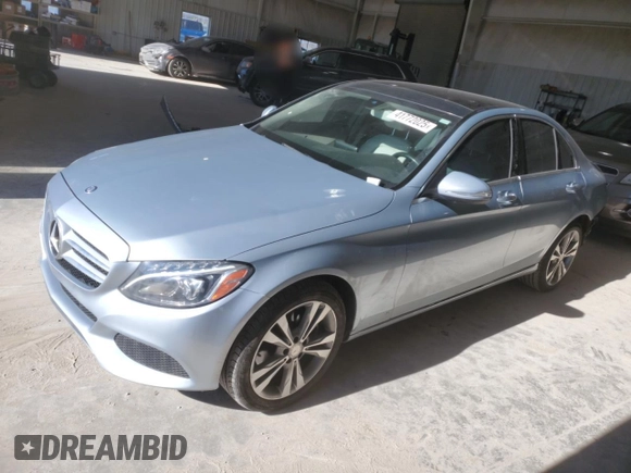2015 Mercedes-Benz C-Class C 300 Luxury with VIN 55SWF4KB2FU040345, listed as a Copart auction lot 41772025 with 150,485 mi miles and Salvage Title. Bid and sale history available at carsss.com. Image 1.