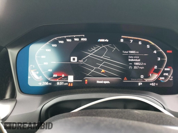 2023 BMW M4 Competition with VIN WBS33AZ03PCL91837, listed as a Copart auction lot 78553184 with 19,865 mi miles and Salvage Title. Bid and sale history available at carsss.com. Image 9.