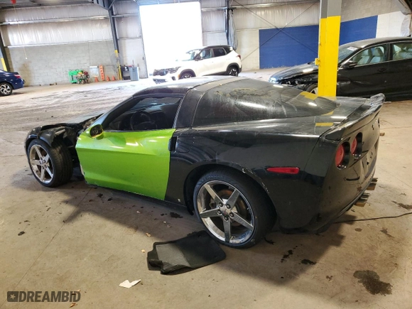 2007 Chevrolet Corvette with VIN 1G1YY25U775120855, listed as a Copart auction lot 80844154 with 0 mi miles and Salvage Title. Bid and sale history available at carsss.com. Image 2.