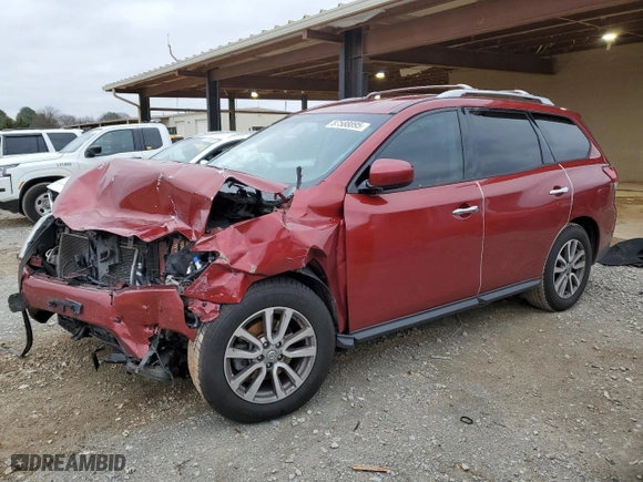 2016 Nissan Pathfinder SL with VIN 5N1AR2MNXGC607796, listed as a Copart auction lot 87588895 with 0 mi miles and Salvage Title. Bid and sale history available at carsss.com. Image 1.