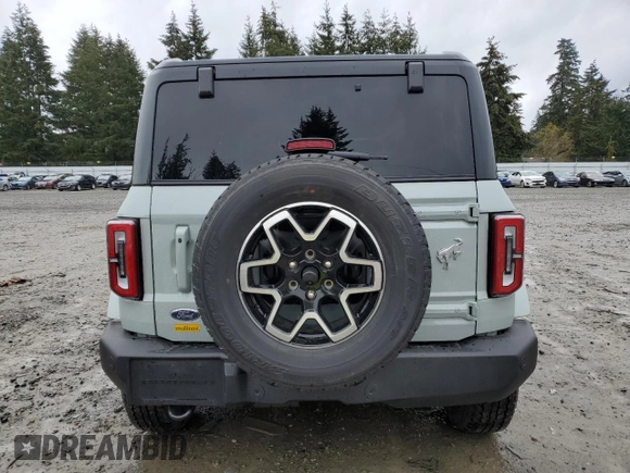 2024 Ford Bronco Outer Banks with VIN 1FMDE8BH2RLB27456, listed as a Copart auction lot 50031875 with 523 mi miles and Salvage Title. Bid and sale history available at carsss.com. Image 6.