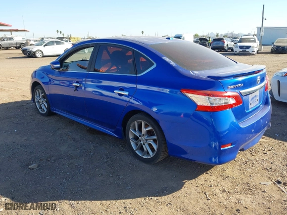 2015 Nissan Sentra S with VIN 3N1AB7AP2FY291377, listed as a IAAI auction lot 42097161 with 186,044 mi miles. Bid and sale history available at carsss.com. Image 3.