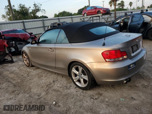 2008 BMW 1 Series 128i with VIN WBAUL73578VE88399, listed as a Copart auction lot 71472414 with 108,550 mi miles and Salvage Title. Bid and sale history available at carsss.com. Image 2.