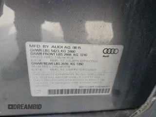 2016 Audi Q5 Premium with VIN WA1C2AFP3GA040007, listed as a Copart auction lot 59168565 with 179,719 mi miles and Salvage title. Bid and sale history available at DreamBid. Image 13.