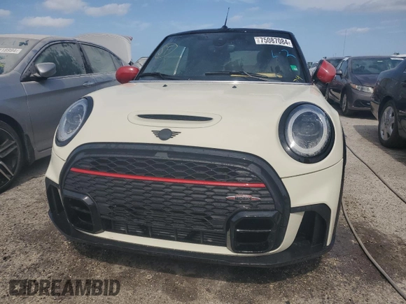 2022 MINI Convertible John Cooper Works with VIN WMW63DL05N3N53010, listed as a Copart auction lot 75087084 with 0 mi miles and Non Repairable. Bid and sale history available at carsss.com. Image 5.